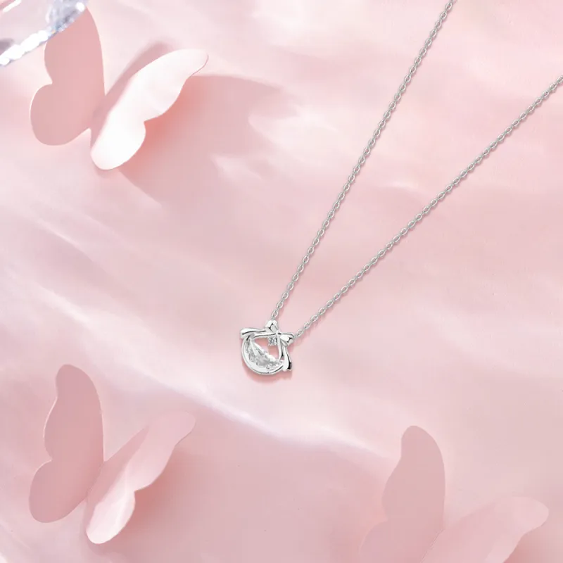 BLANK IN BLANK Zircon Necklaces Women's Bestie Couple Birthday Girl-2