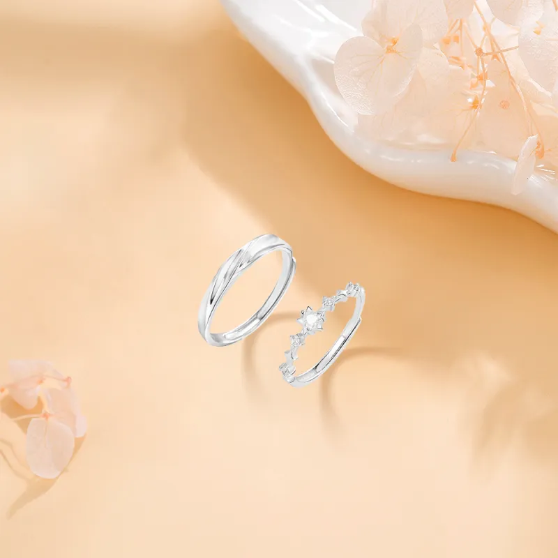 BLANK IN BLANK Sterling Silver Rings Unisex-3