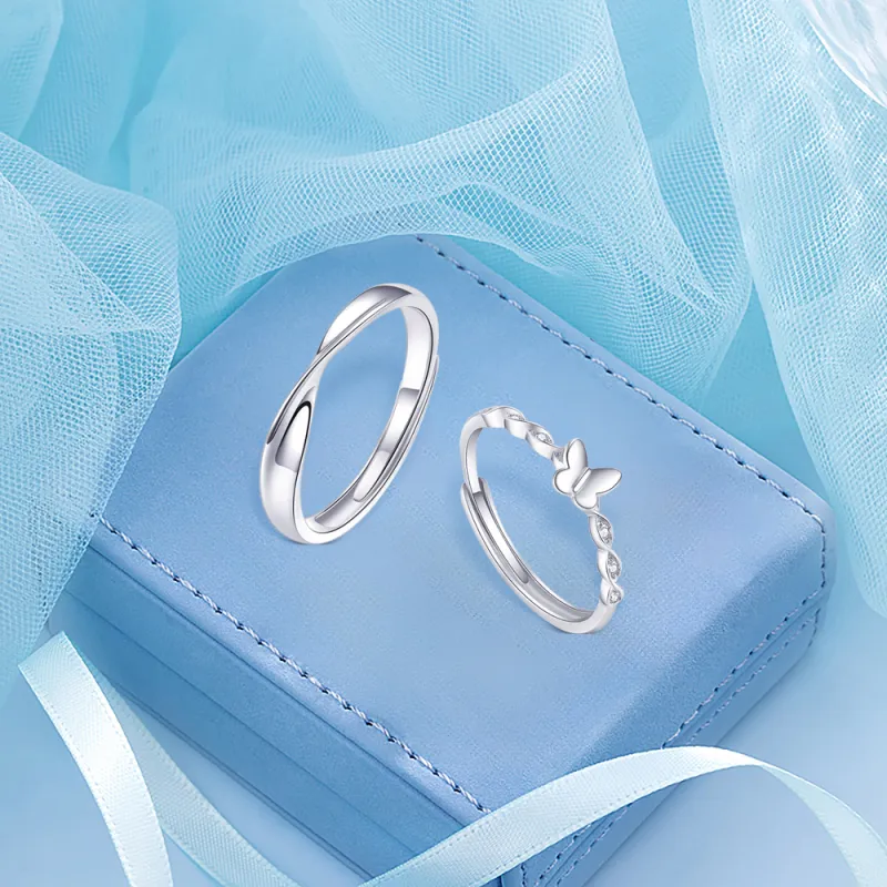 BLANK IN BLANK Sterling Silver Rings Unisex-4