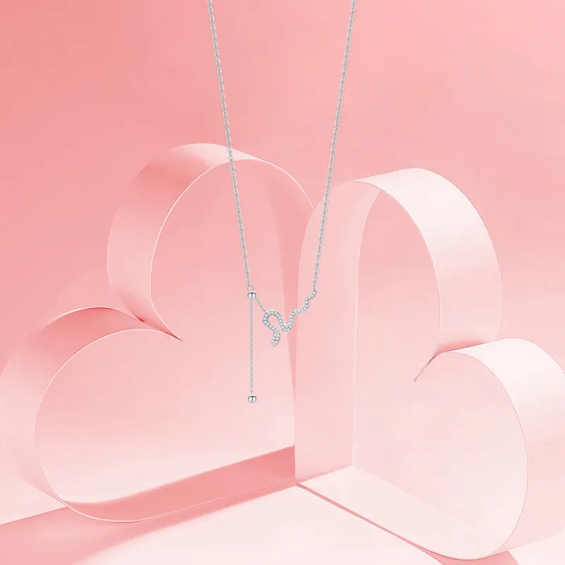 BLANK IN BLANK Zircon Necklaces Women's Bestie Girlfriend Birthday Couple Box-1