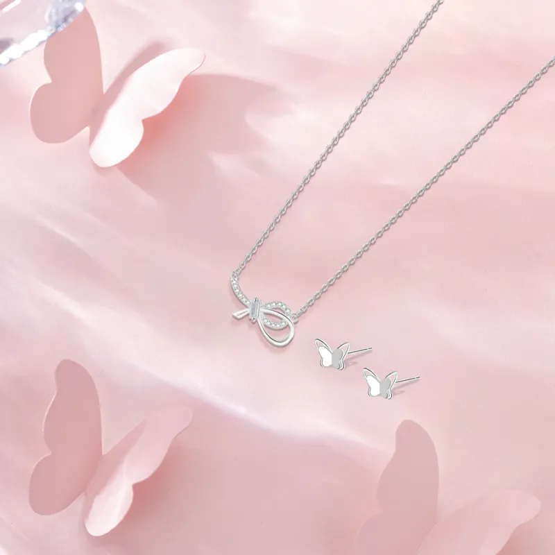 BLANK IN BLANK Sterling Silver Necklaces Women's Bestie Girlfriend Couple Birthday Gift Girl-1