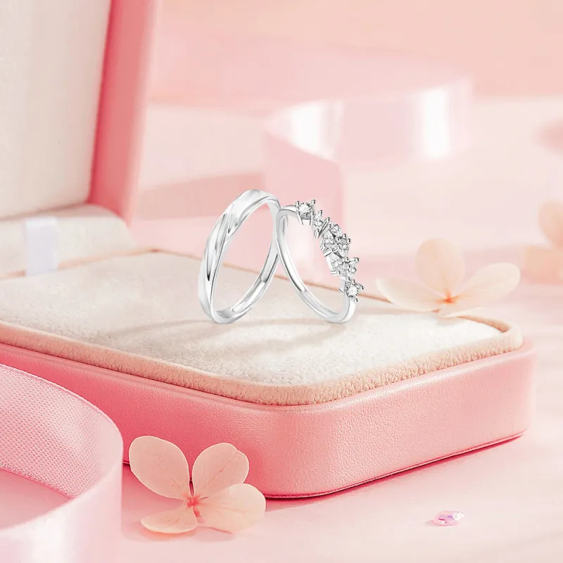 BLANK IN BLANK Sterling Silver Rings Unisex Girlfriend's Birthday-2