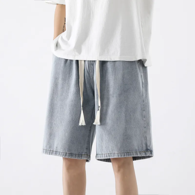 VniVerseVClub Denim Shorts Men's Light Blue-2