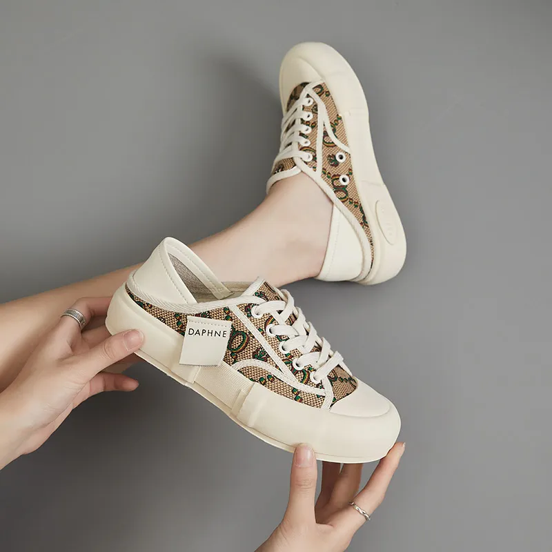 DAPHNE Low Top Canvas Shoes Women's-2