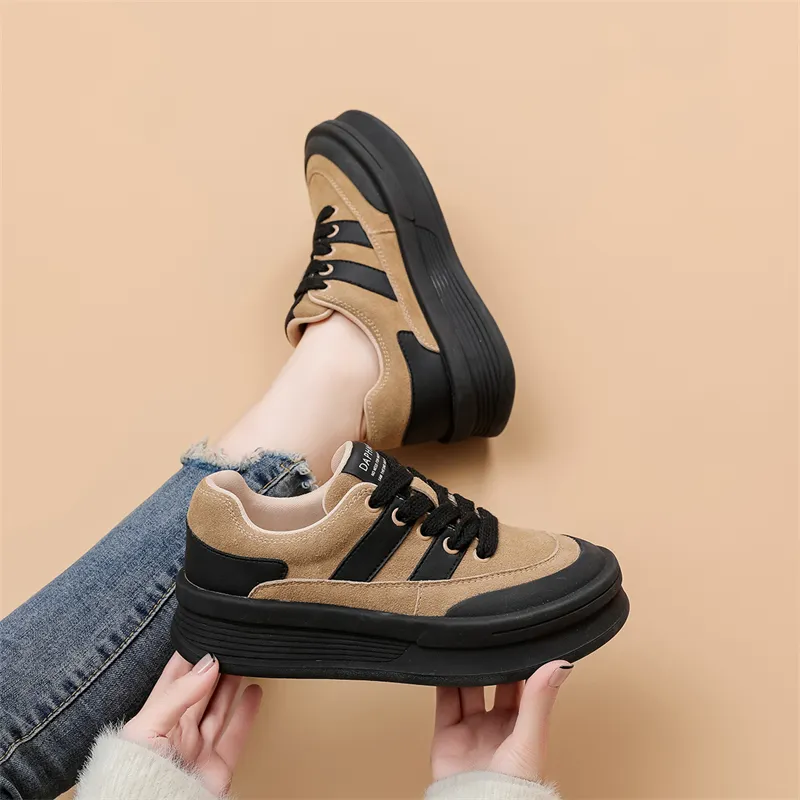 DAPHNE Abrasion Resistant Slip Resistant Low Top Skateboard Shoes 4cm Women's-19