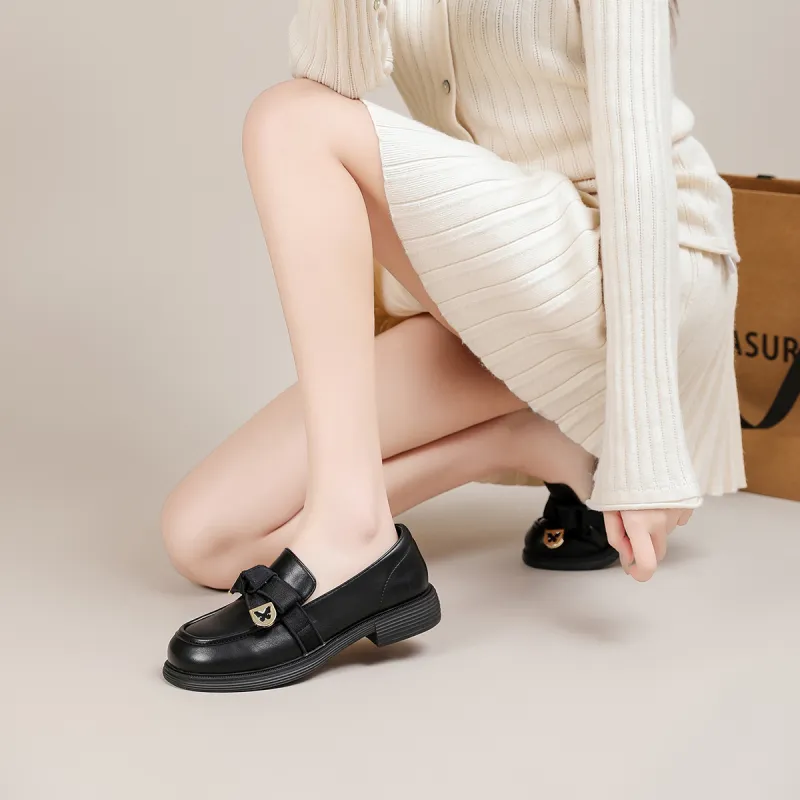 DAPHNE Loafers Women's Black/Beige-4