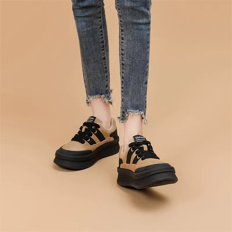 DAPHNE Abrasion Resistant Slip Resistant Low Top Skateboard Shoes 4cm Women's-20