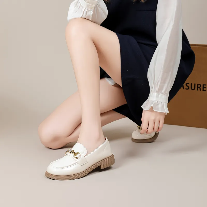 DAPHNE Loafers Women's Black, Beige-10