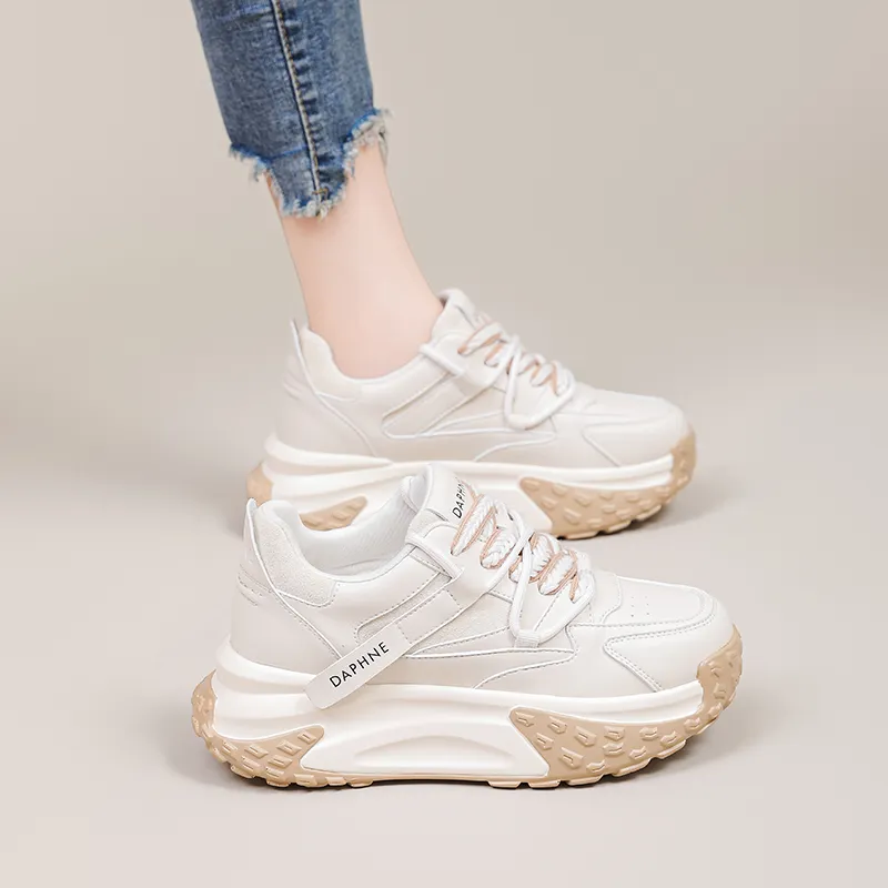 DAPHNE Low Top Casual Shoes 6.5cm Women's Beige-6