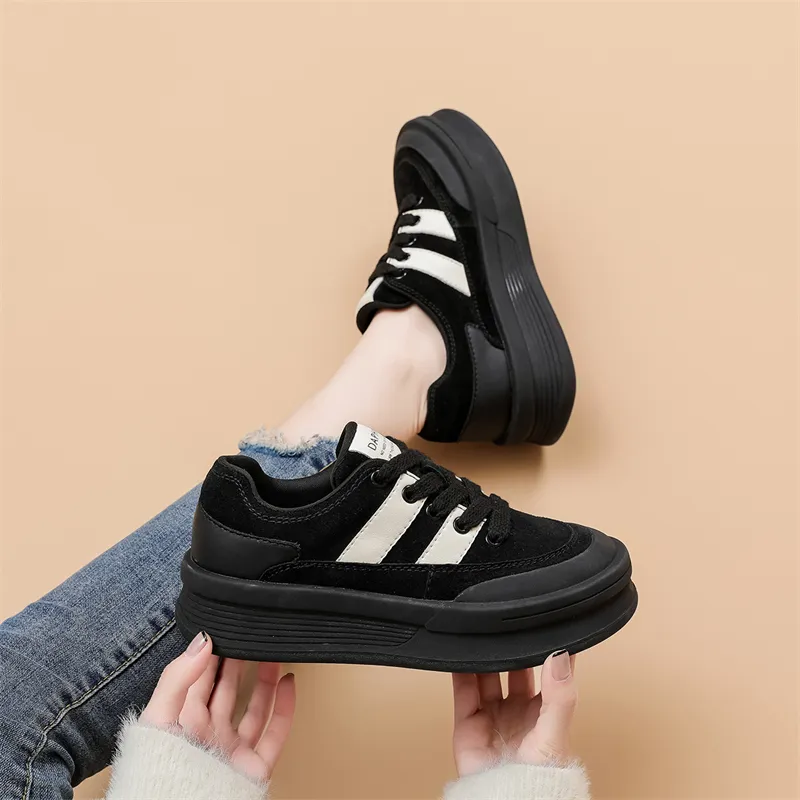 DAPHNE Abrasion Resistant Slip Resistant Low Top Skateboard Shoes 4cm Women's-11