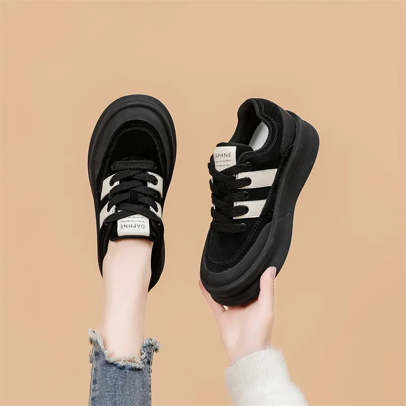 DAPHNE Abrasion Resistant Slip Resistant Low Top Skateboard Shoes 4cm Women's-10