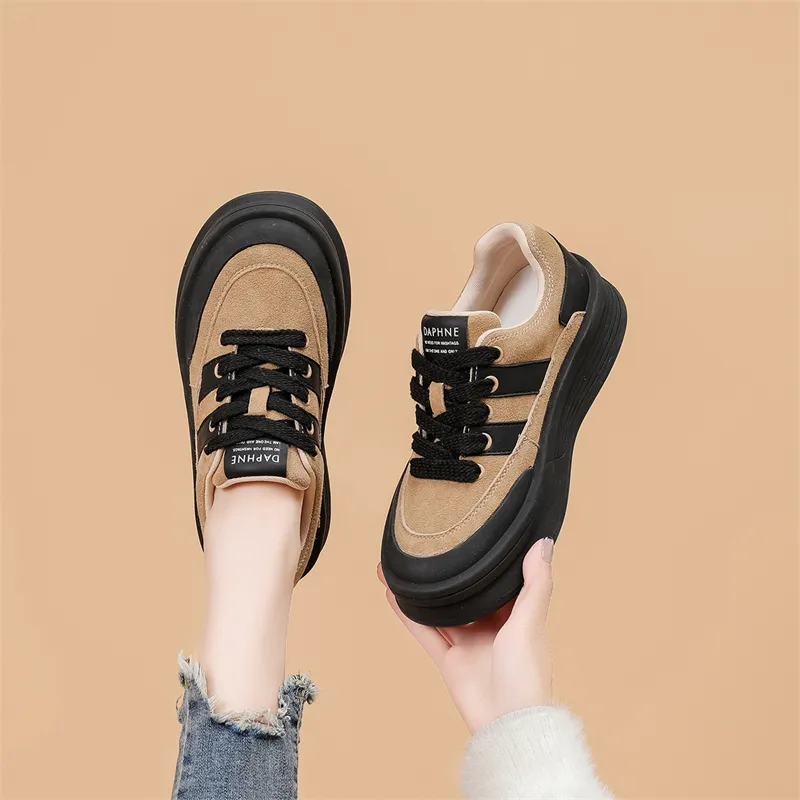 DAPHNE Abrasion Resistant Slip Resistant Low Top Skateboard Shoes 4cm Women's-18