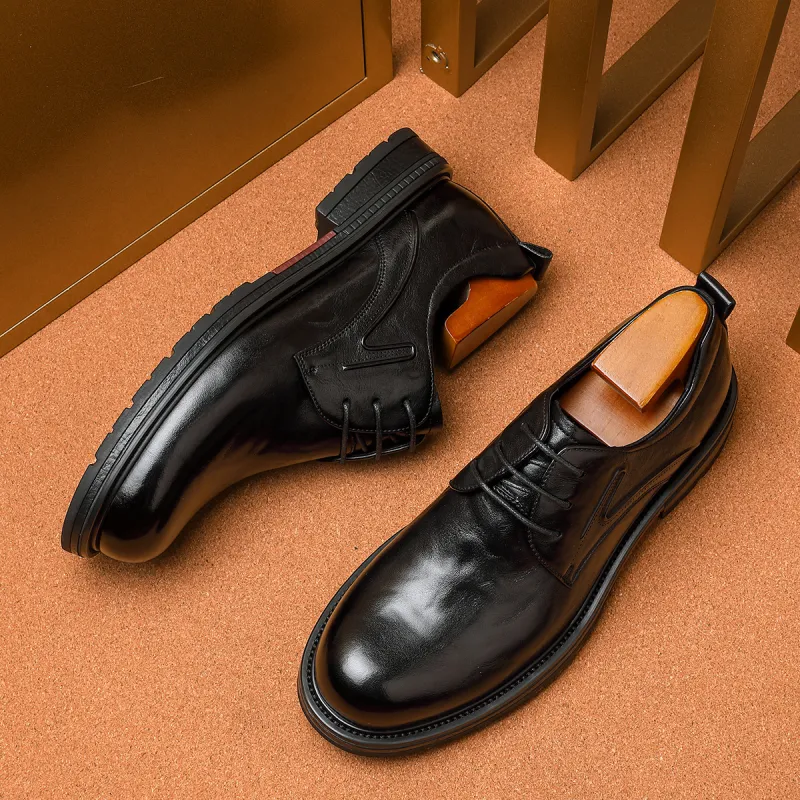 15 MINS Dress Shoes Men Low Top Black/Brown-6