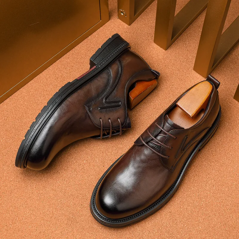 15 MINS Dress Shoes Men Low Top Black/Brown-15