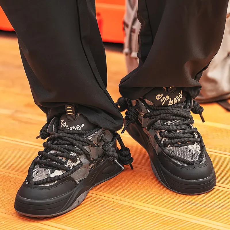 Isolated Manufacturing Coverage Wear-Resistant Slip-Resistant Low-Top Skateboard Shoes Unisex-6