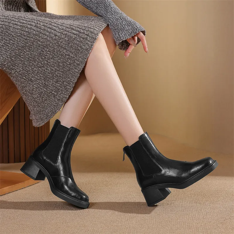 JOSINY Short Chelsea Boots 5.5cm Women's Black-3