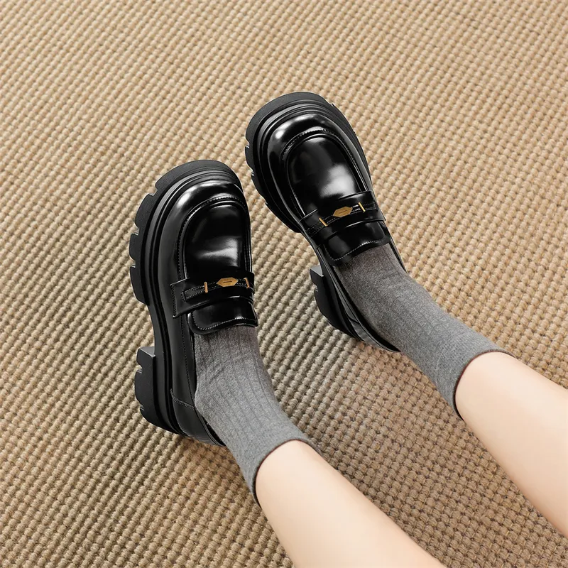 JOSINY Loafers 5.8cm Women's Black-4
