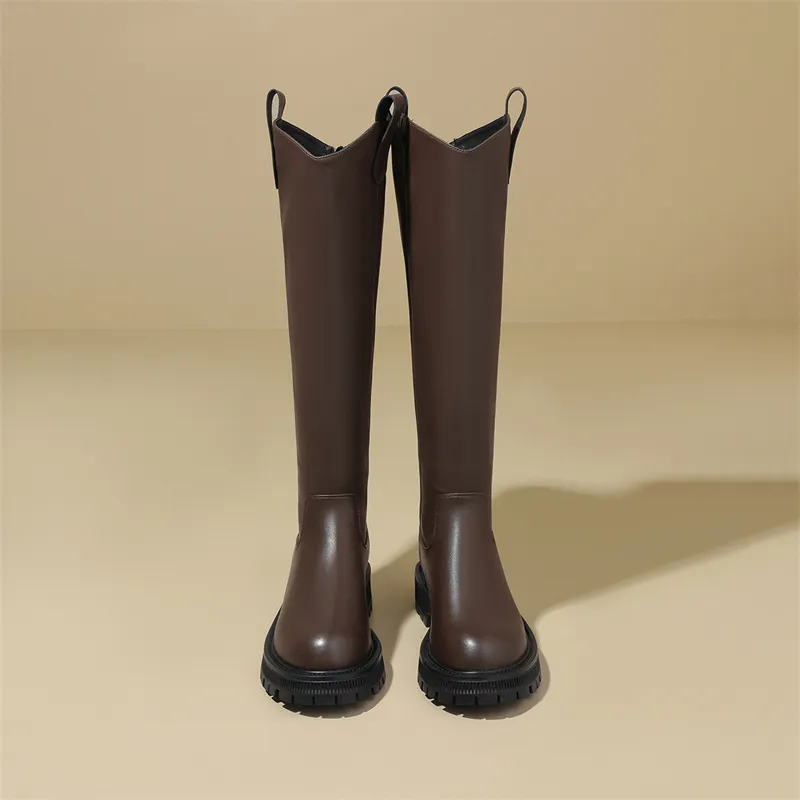 JOSINY Knee-high Boots 4cm Women's Black-21