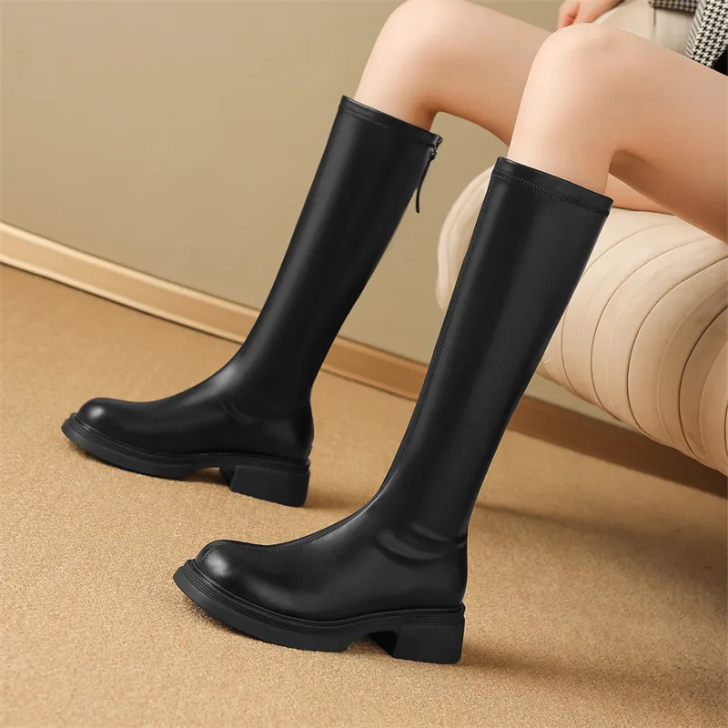JOSINY Knee high Boots Women's Black-1
