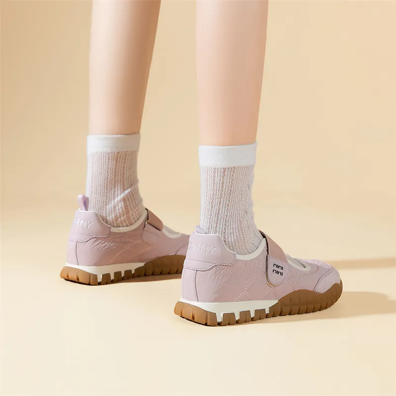JOSINY Casual Shoes Women's Low Top Ecru/Light Purple-7
