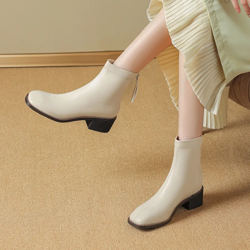JOSINY Ankle Boots Women's Ecru-4