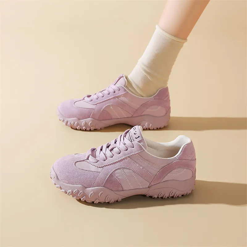JOSINY Casual Shoes Women's Low Top Ecru/Light Purple-4
