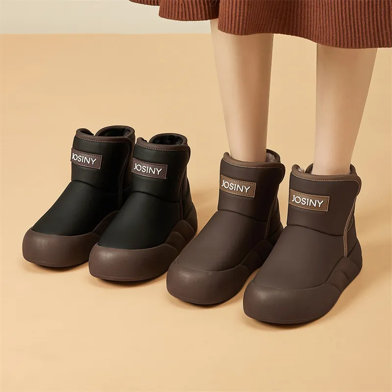 JOSINY Snow Boots Women's Black/Coffee-6