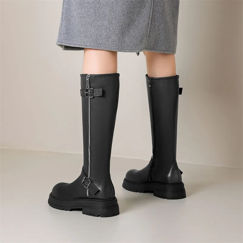 JOSINY Knee high Boots Women's Black-5