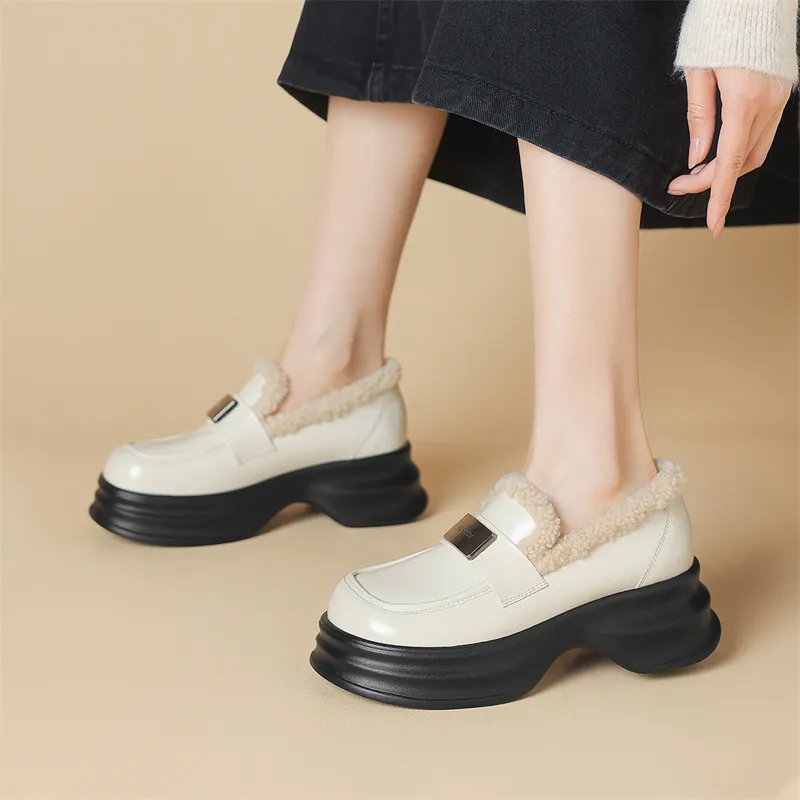 JOSINY Loafers 6CM Women's Ecru-3