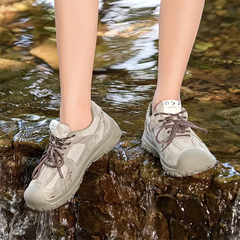 JOSINY Ugly-Cute Breathable Mesh Cushioning Rubber Slip-Resistant Hiking Shoes Outdoor Sports Casual Shoes Women's-7