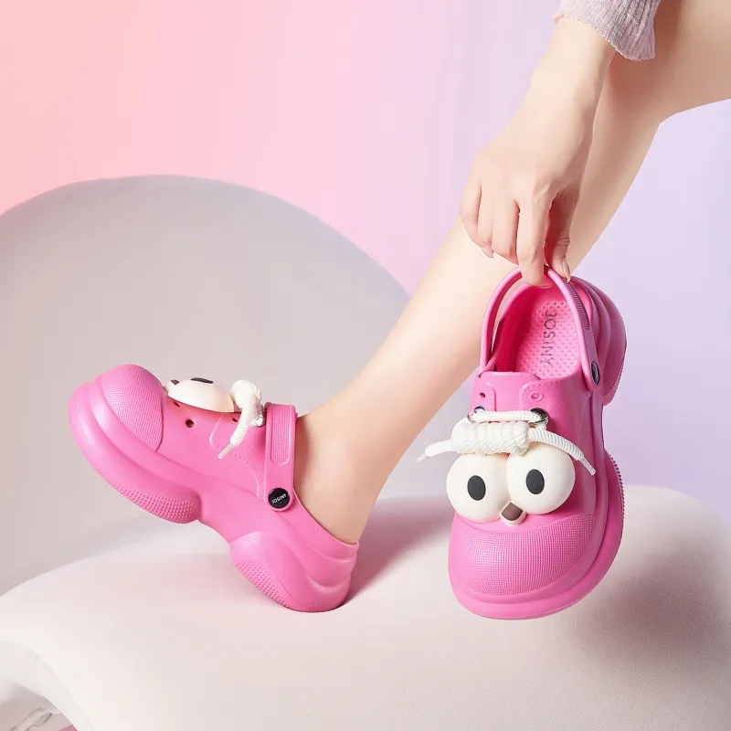 JOSINY Timeless Perforated Collection Clogs Women's Peach Red-7