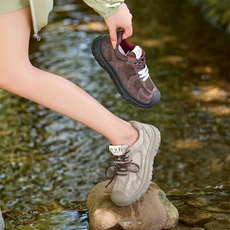 JOSINY Ugly-Cute Breathable Mesh Cushioning Rubber Slip-Resistant Hiking Shoes Outdoor Sports Casual Shoes Women's-4
