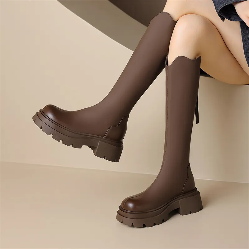 JOSINY Knee high Boots Women's Black/Brown-6