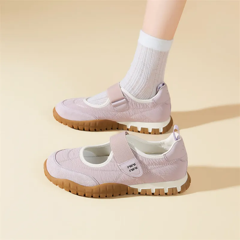 JOSINY Casual Shoes Women's Low Top Ecru/Light Purple-6