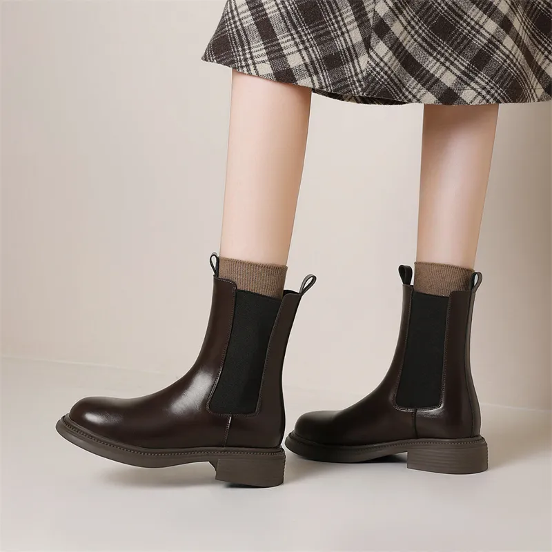 JOSINY Chelsea Boots Women's Brown-6