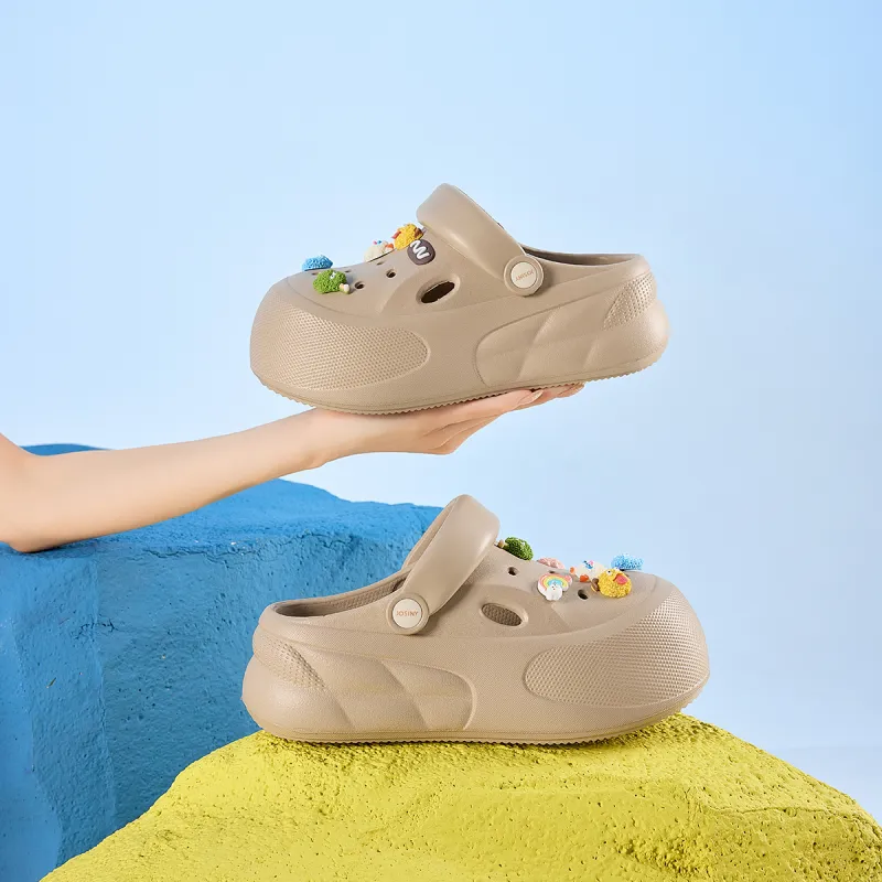 JOSINY Timeless Perforated Collection Clogs Women's Khaki-7