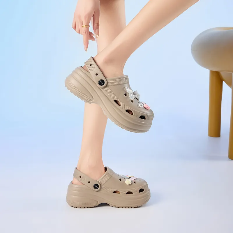 JOSINY Timeless Perforated Collection Clogs Women's Brown-6