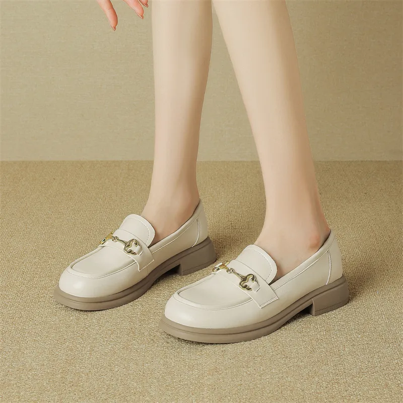 JOSINY Loafers 3.5cm Women's Beige-3
