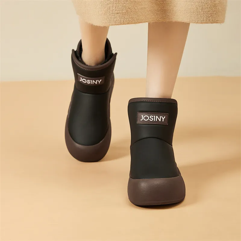 JOSINY Snow Boots Women's Black/Coffee-3