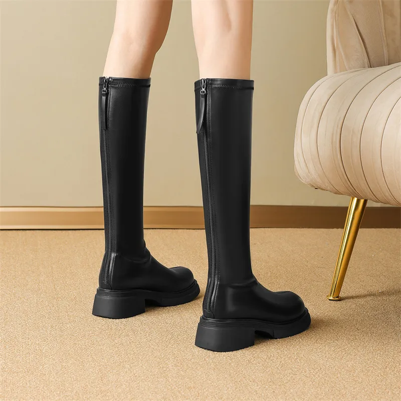 JOSINY Knee high Boots Women's Black-5