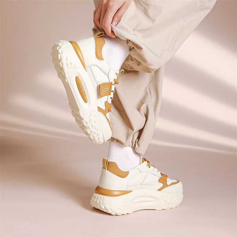 JOSINY Cushioning Height Increase Low Top Casual Shoes 5.5cm Women's-4