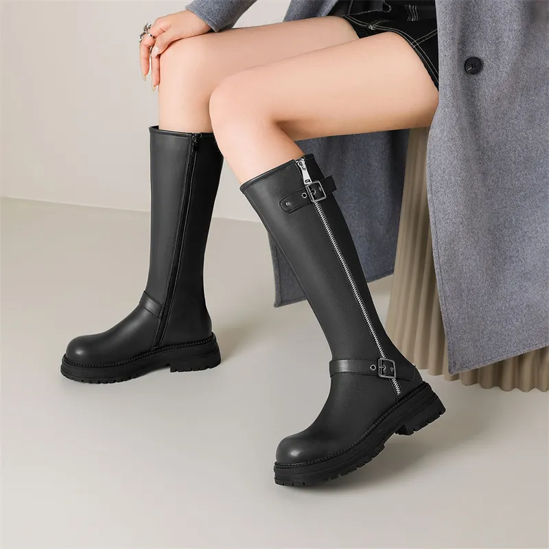 JOSINY Knee high Boots Women's Black-6