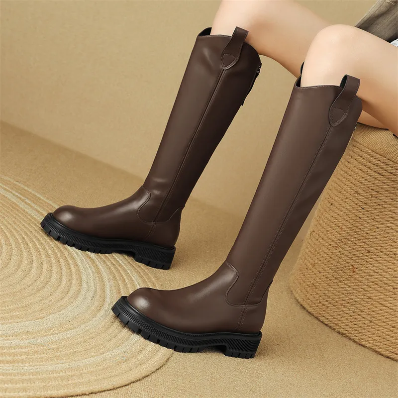 JOSINY Knee-high Boots 4cm Women's Black-14