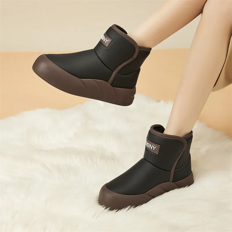 JOSINY Snow Boots Women's Black/Coffee-2