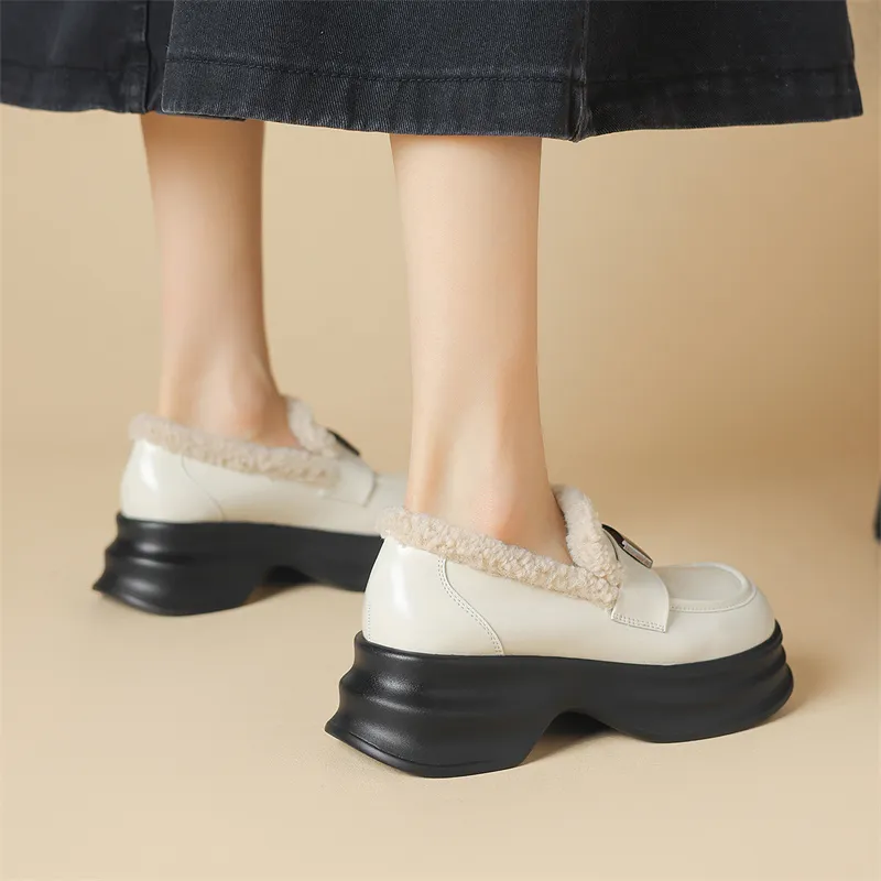 JOSINY Loafers 6CM Women's Ecru-4