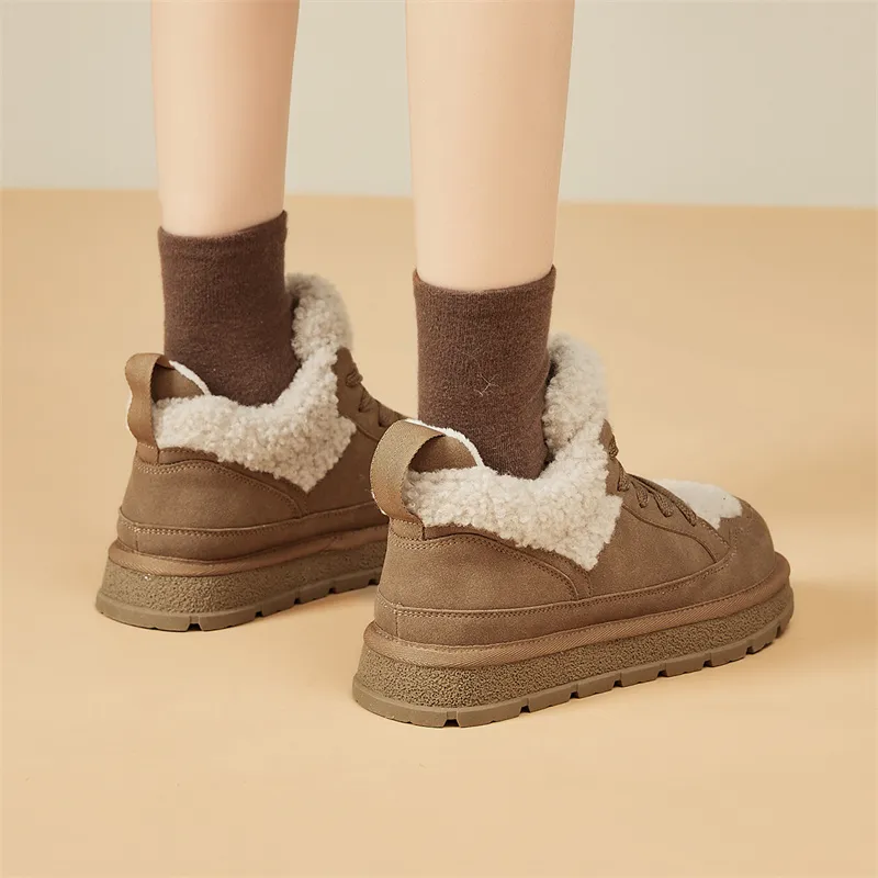 JOSINY Warm Ankle-Length Snow Boots Women's-4