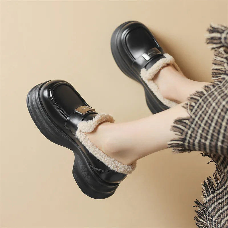 JOSINY Loafers 6cm Women's Black-3