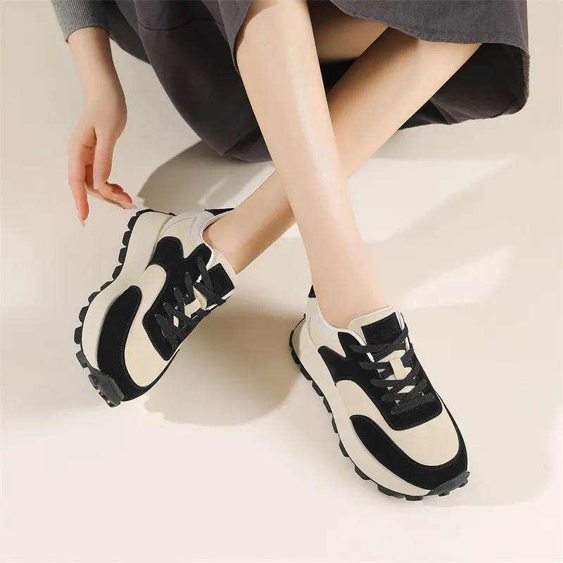 JOSINY Casual Shoes Women's Low Top Black/Khaki-4