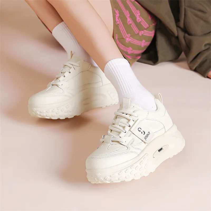 JOSINY Cushioning Height Increase Low Top Casual Shoes 5.5cm Women's-9