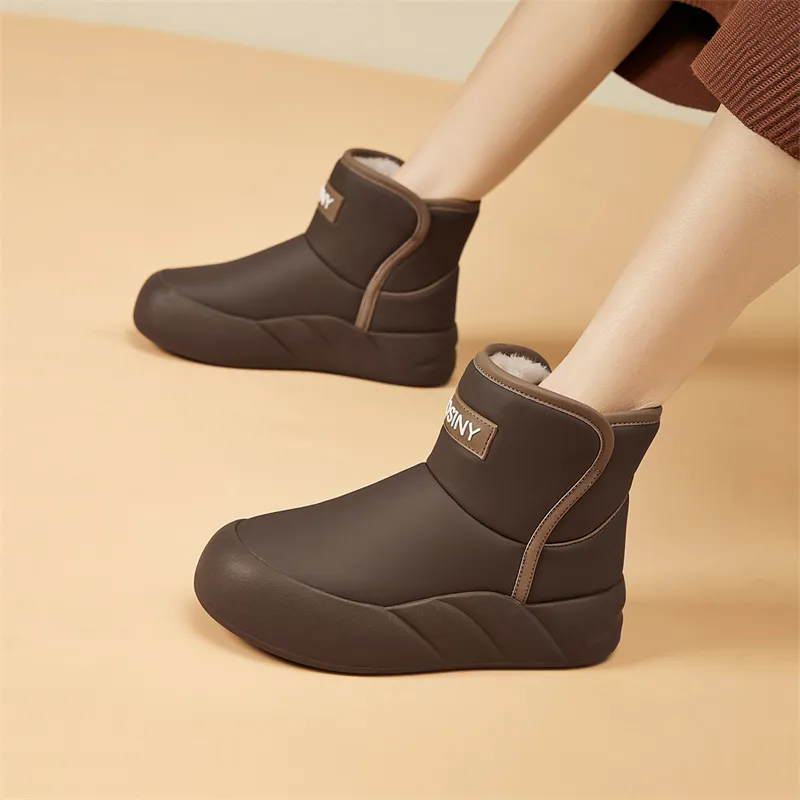 JOSINY Snow Boots Women's Black/Coffee-8